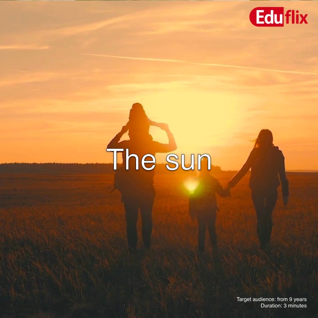 The sun is the engine of our world. In this film you will learn more about how the sun was formed and how it contributes to life on our earth. It is 3 minutes long and target group from 9 years.