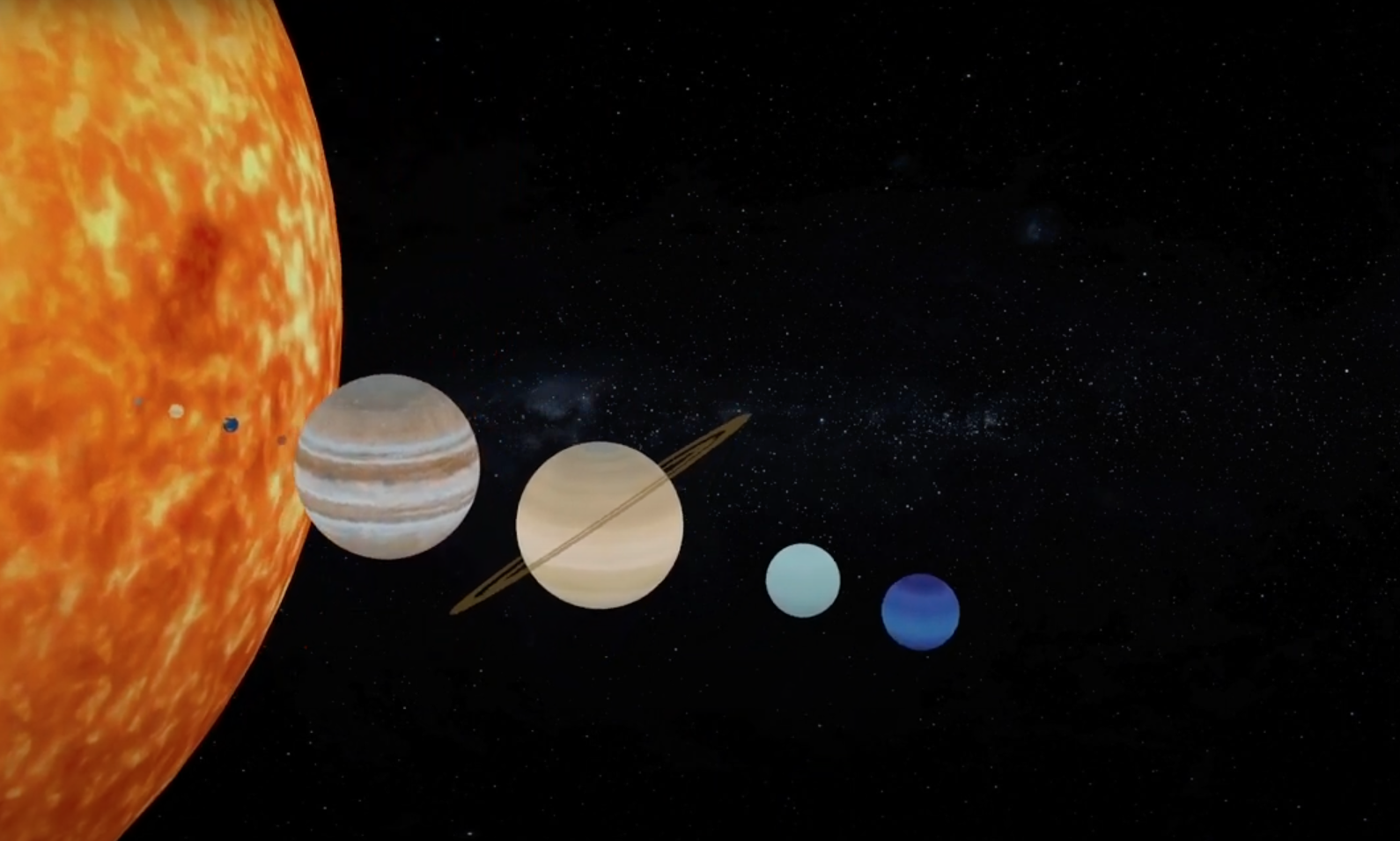 Illustration of The Planets for educational purpose